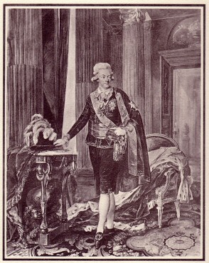 Gustave III d'aprs Lorentz Pasch le jeune (collection Acadmie Desprez)